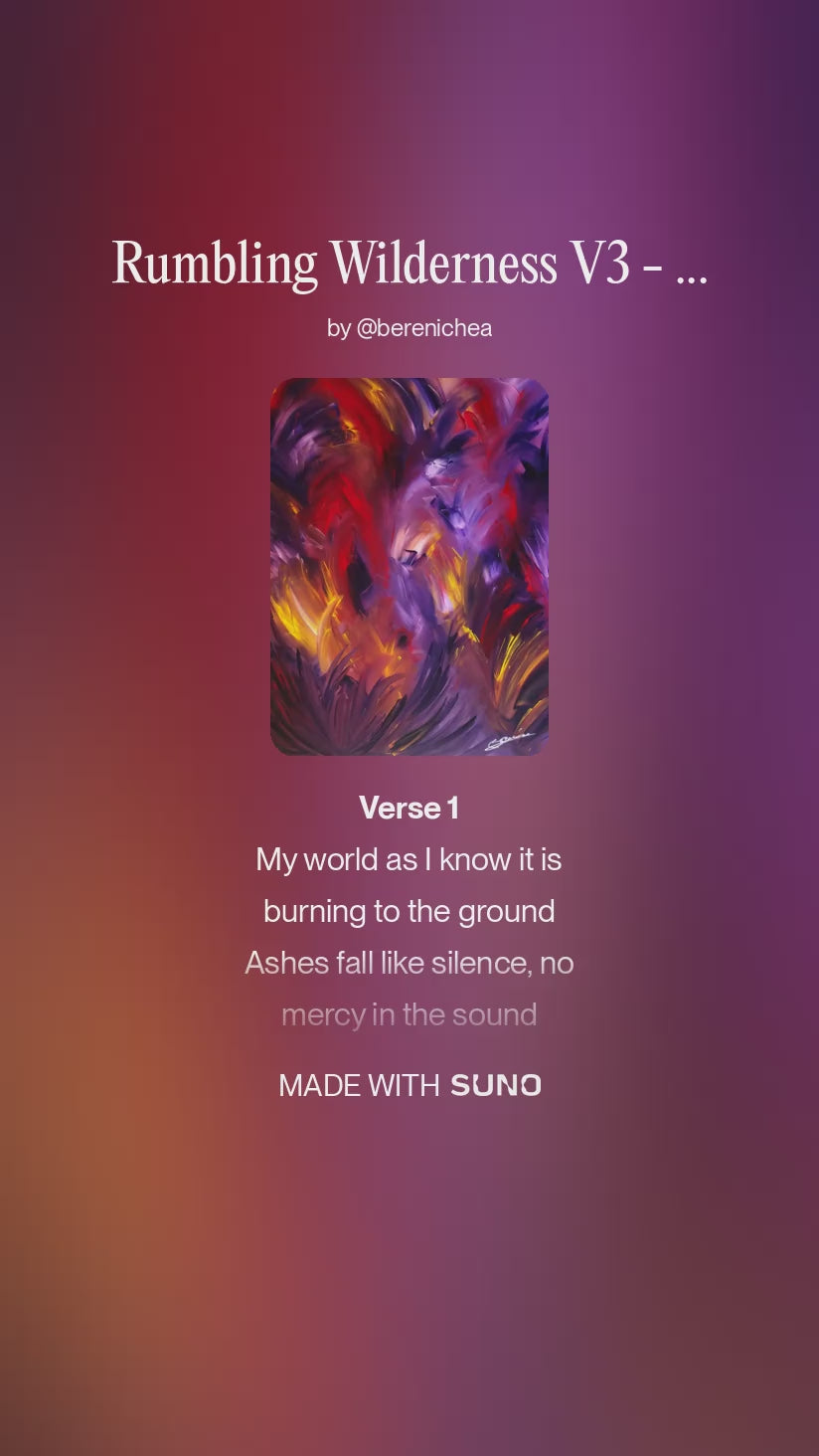 Rumbling Wilderness — an original smooth jazz R&B song by Bereniche Aguiar, part of the BeSculpt Voice of the Artwork experience