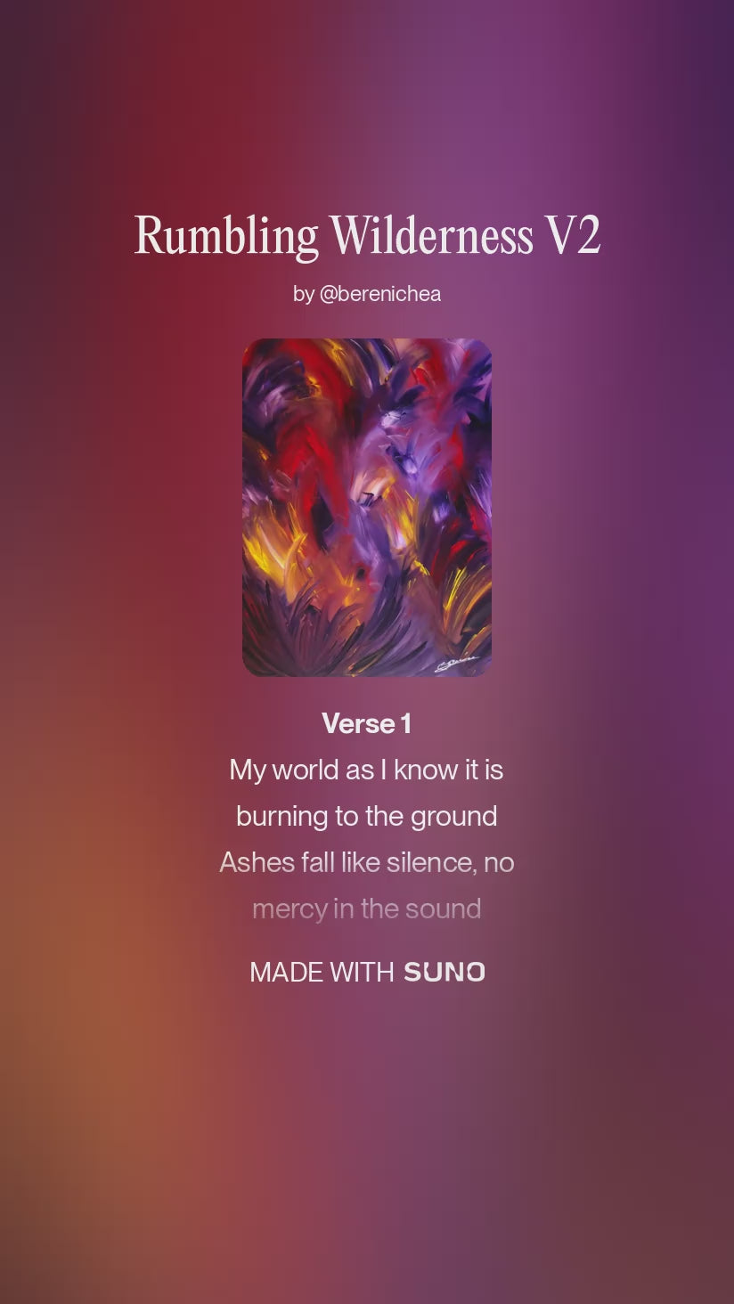 Rumbling Wilderness — an original pop R&B jazz song by Bereniche Aguiar, part of the BeSculpt Voice of the Artwork experience