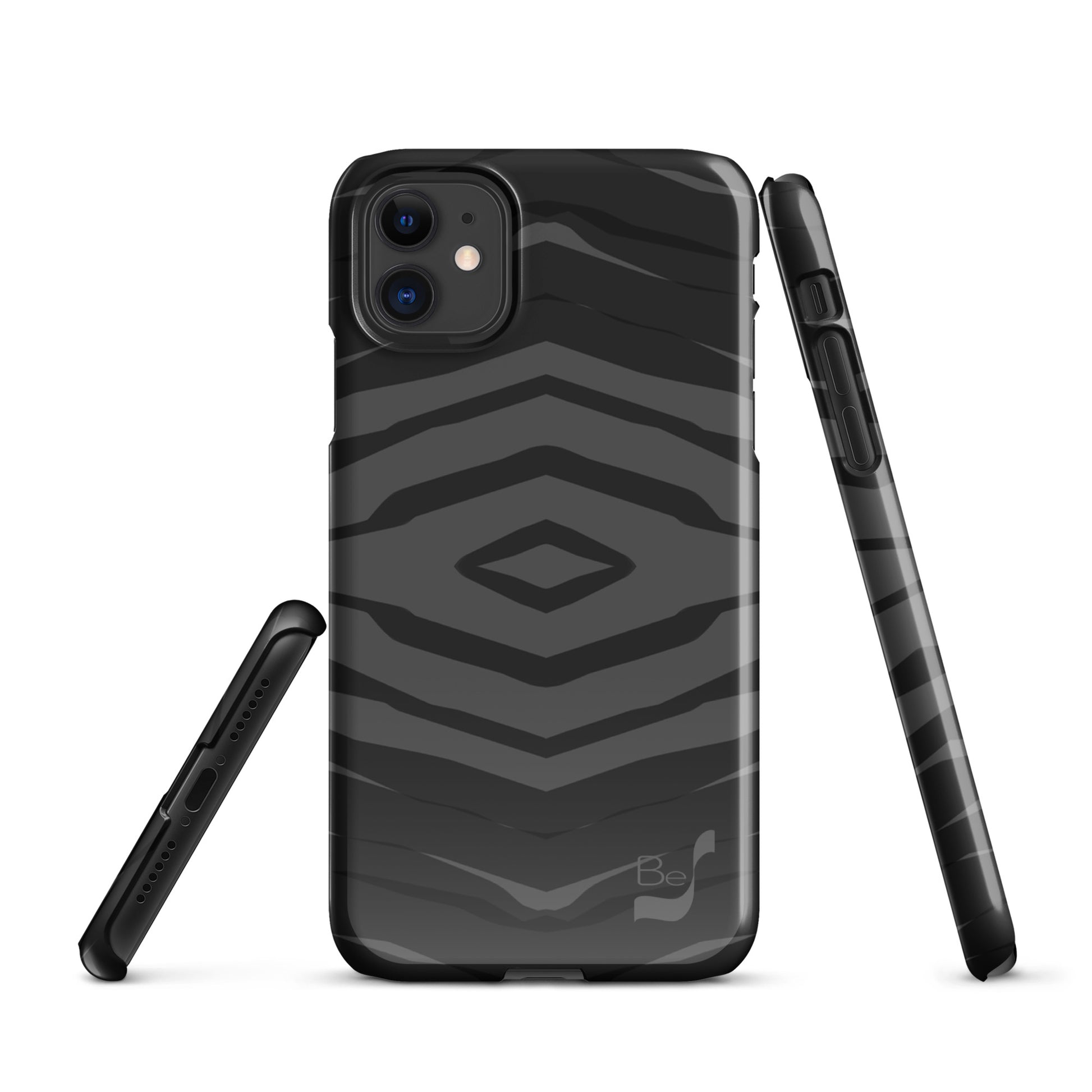 Black H Stripes BeSculpt Abstract Geometric Art Snap Case for iPhone® # 2 