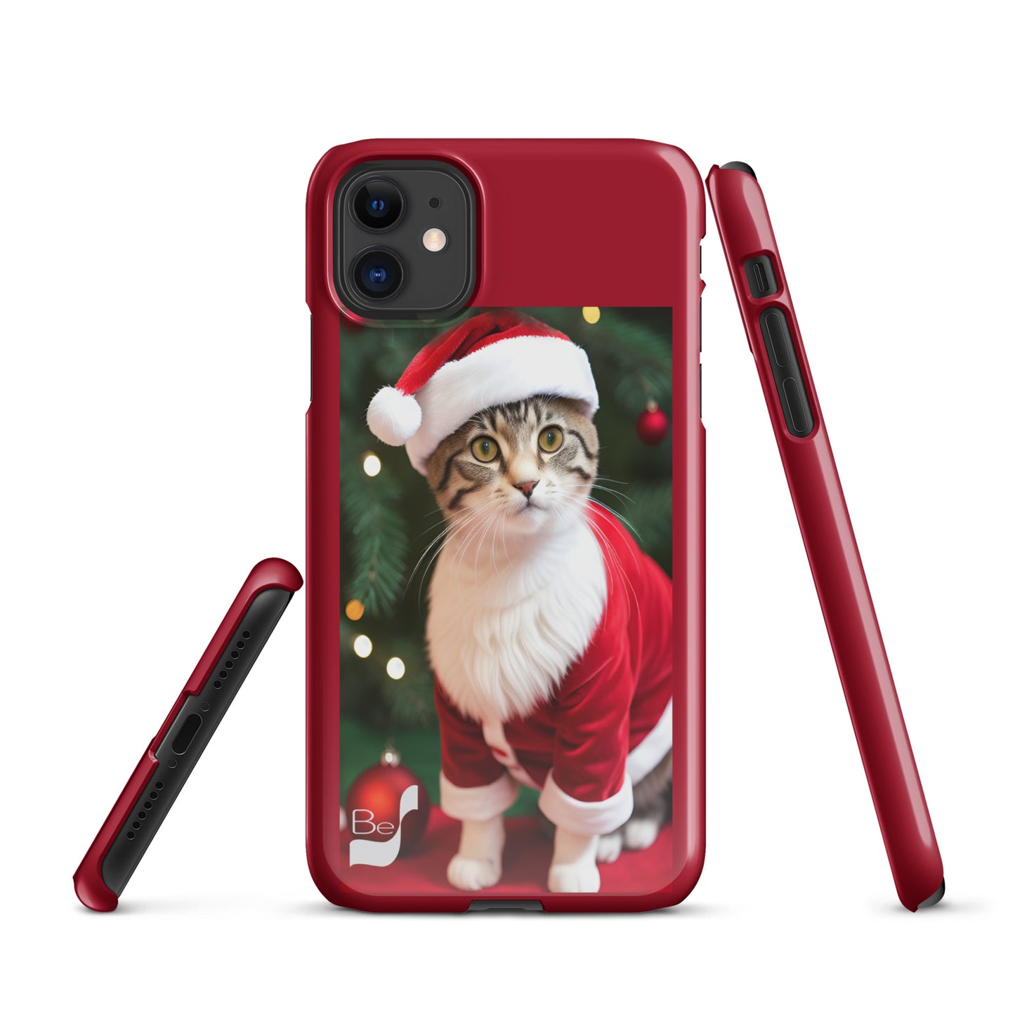 Purrfect Santa Kitty BeSculpt Snap Case for iPhone®