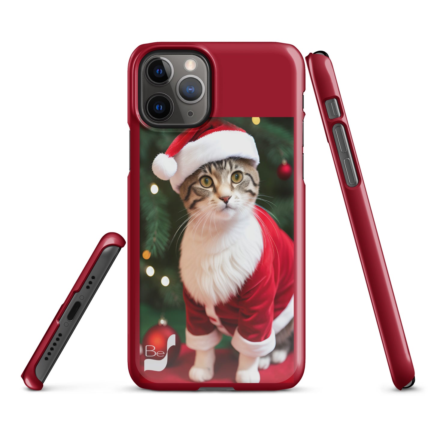 Purrfect Santa Kitty BeSculpt Snap Case for iPhone®