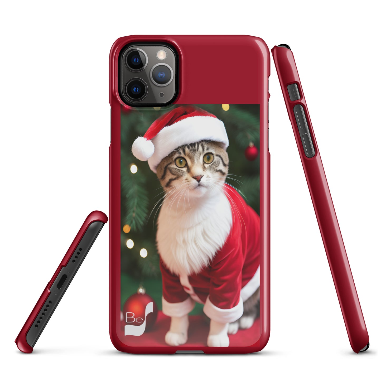 Purrfect Santa Kitty BeSculpt Snap Case for iPhone®