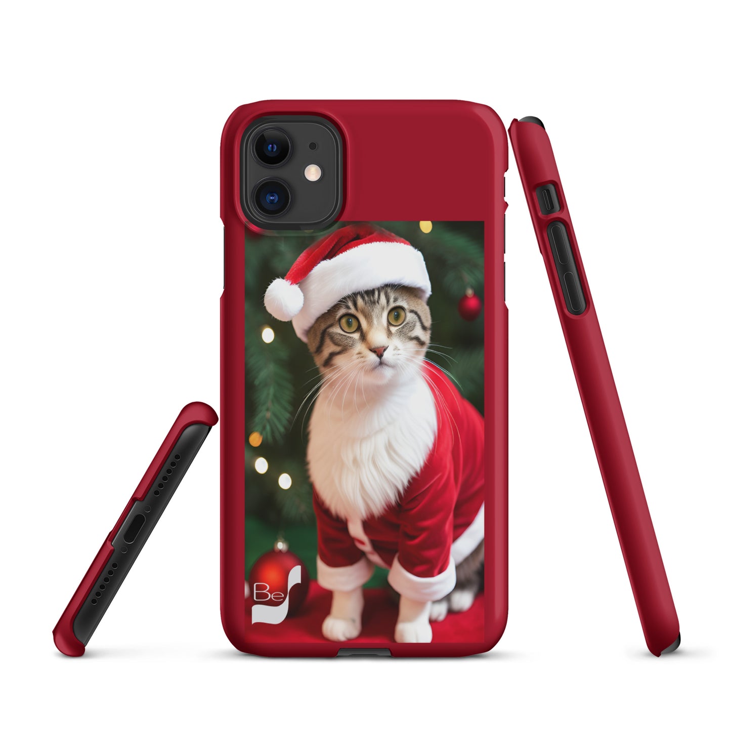 Purrfect Santa Kitty BeSculpt Snap Case for iPhone®