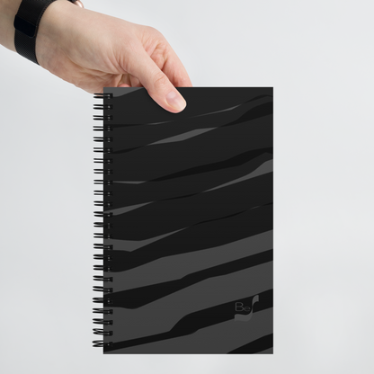 Black H Stripes BeSculpt Spiral Notebook