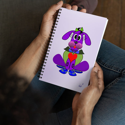 Love Pup 1 Purple BeSculpt Kids Spiral Notebook
