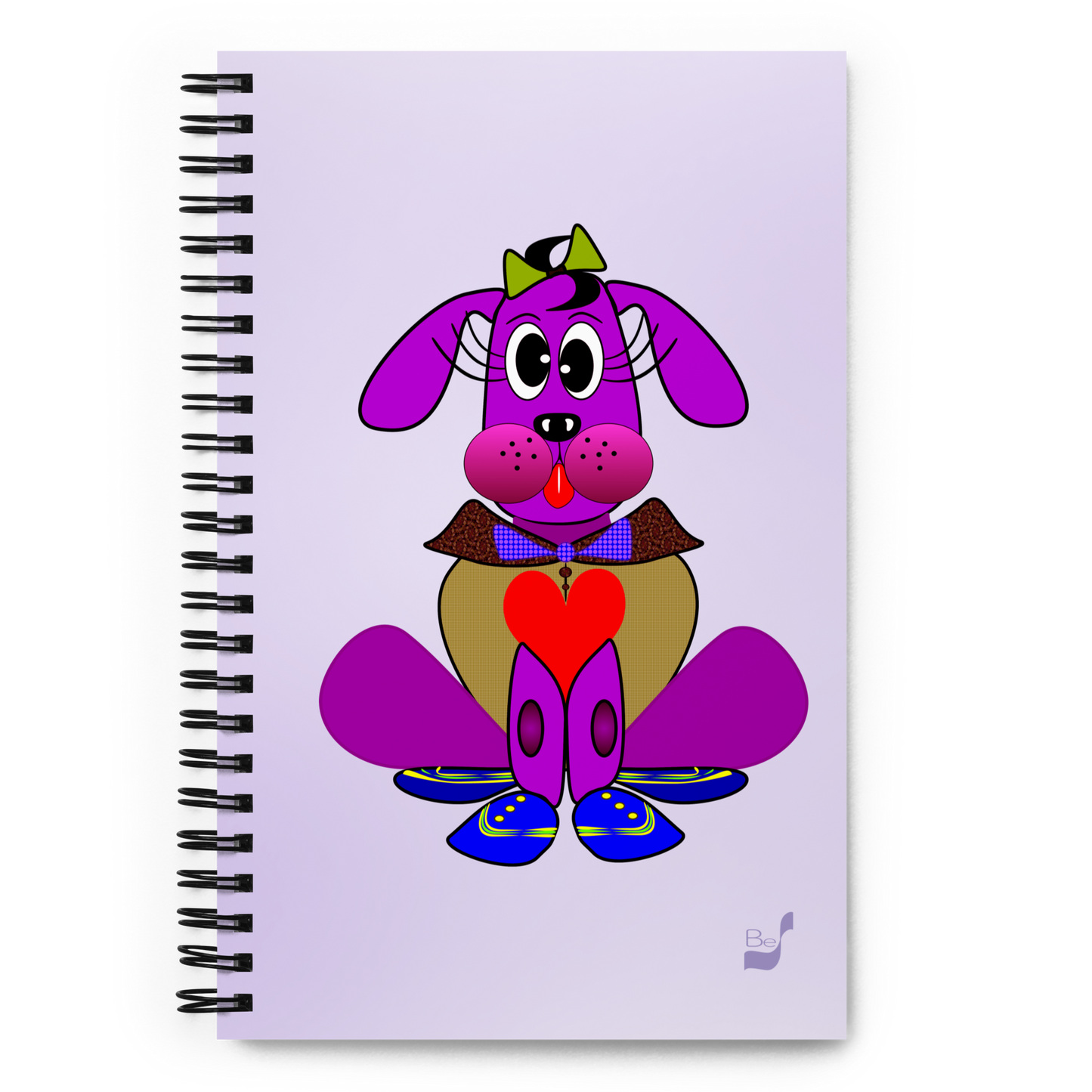 Love Pup 4 Hot Pink BeSculpt Kids Spiral Notebook