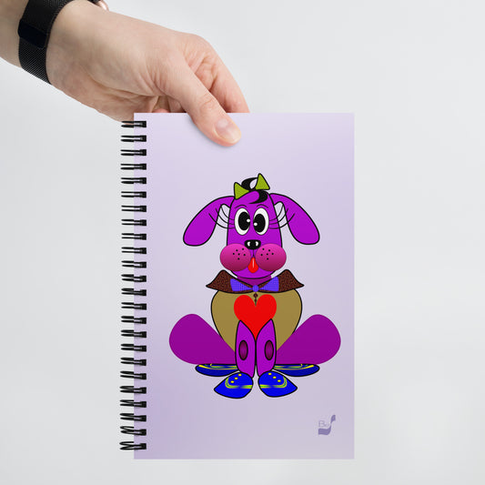 Love Pup 3 Violet BeSculpt Kids Spiral Notebook