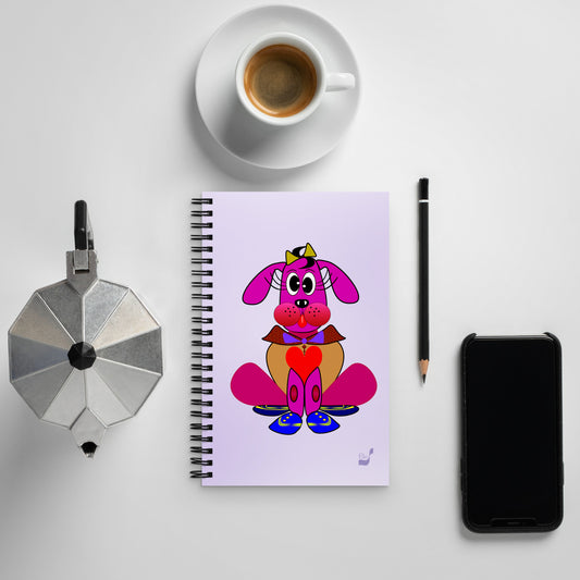 Love Pup 4 Hot Pink BeSculpt Kids Spiral Notebook