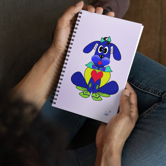 Love Pup 2 Blue BeSculpt Kids Spiral Notebook