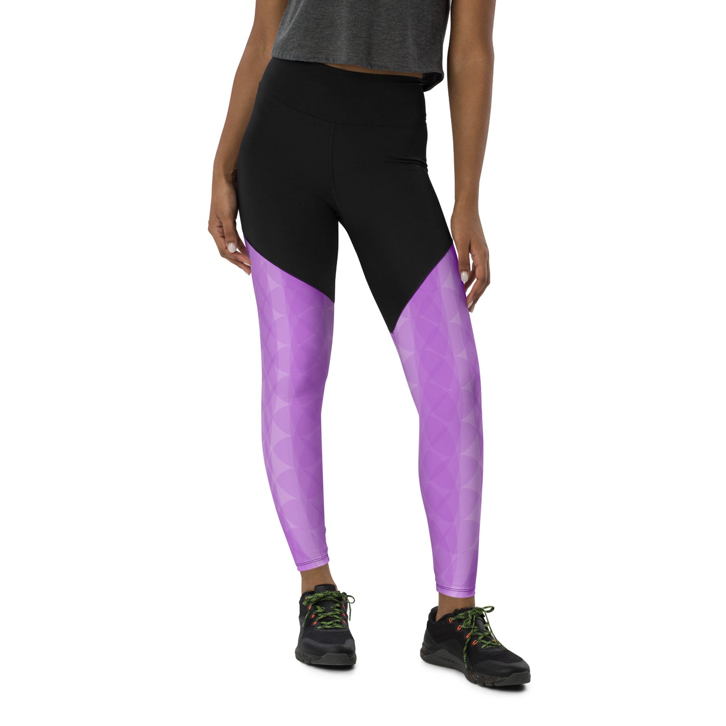 Lavender Soft Circles BeSculpt Women Sports Leggings