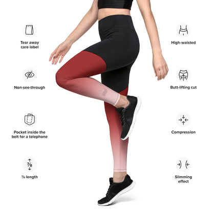 Cherrie Gradient BeSculpt Women Sports Leggings