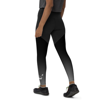 Black Gradient BeSculpt Women Sports Leggings