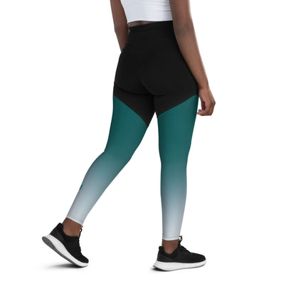 Teal Gradient BeSculpt Women Sports Leggings