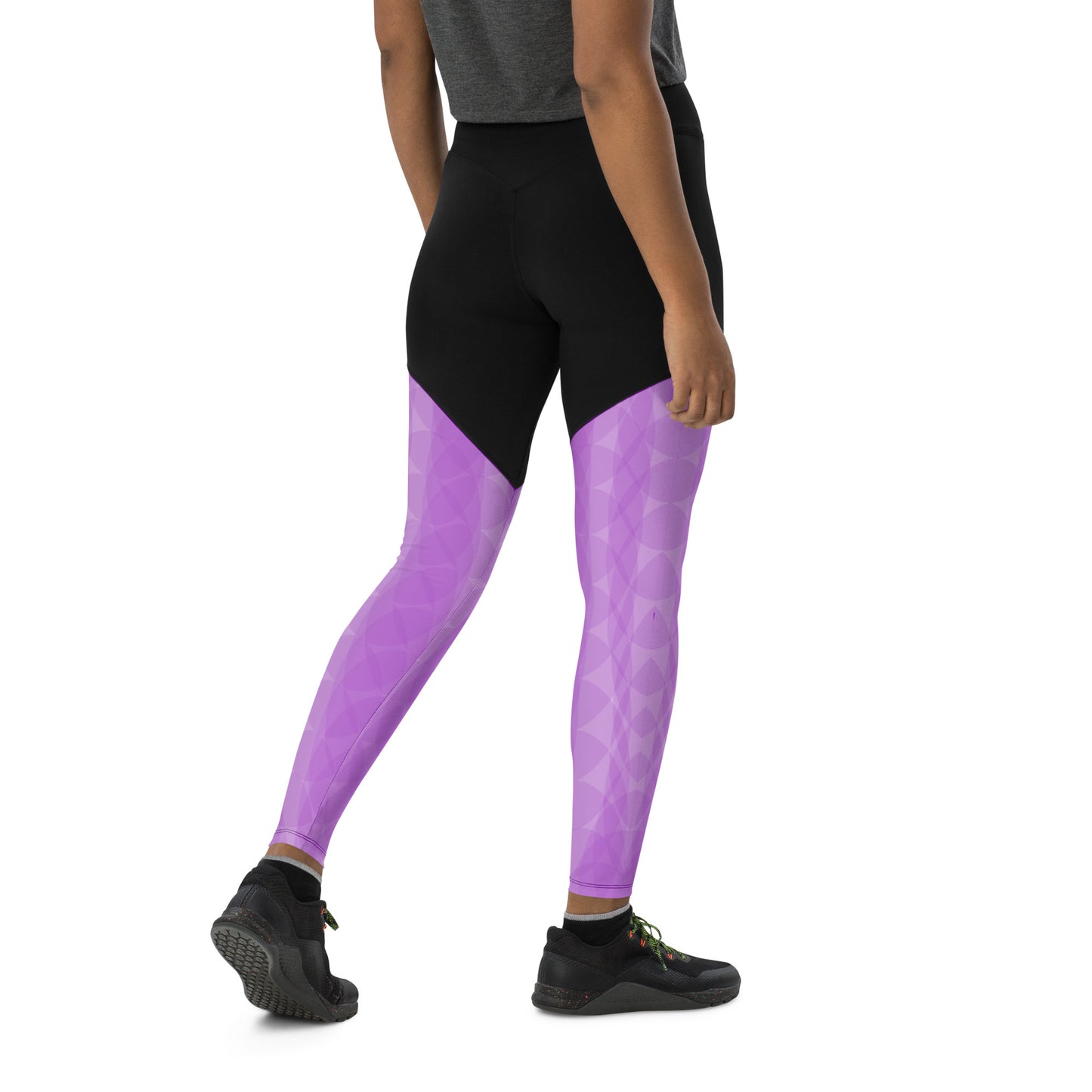 Lavender Soft Circles BeSculpt Women Sports Leggings