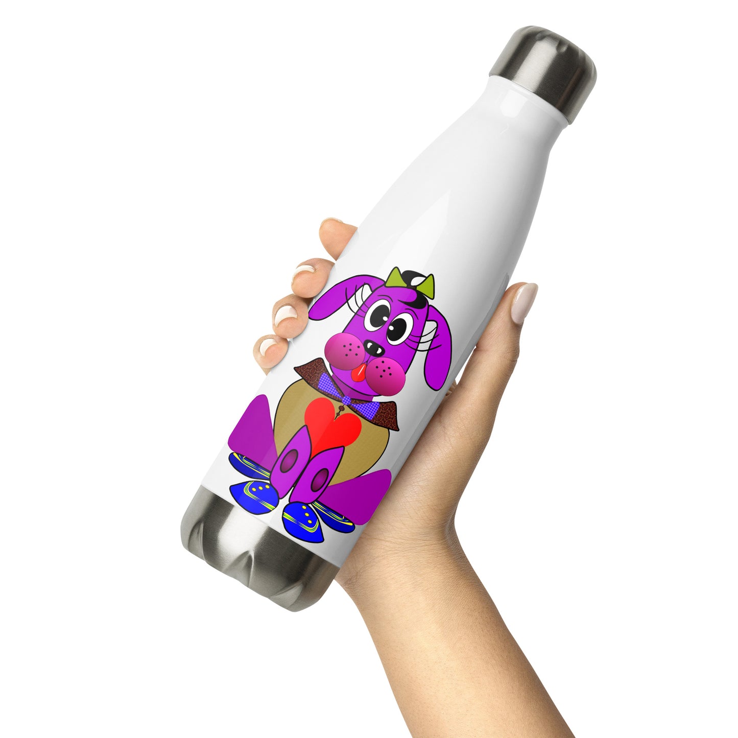 Love Pup 3 Violet BeSculpt Kids Stainless Steel Water Bottle