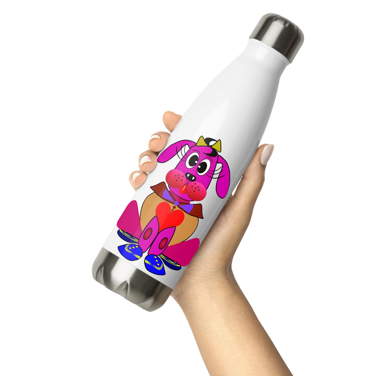 Love Pup 4 Hot Pink BeSculpt Kids Stainless Steel Water Bottle