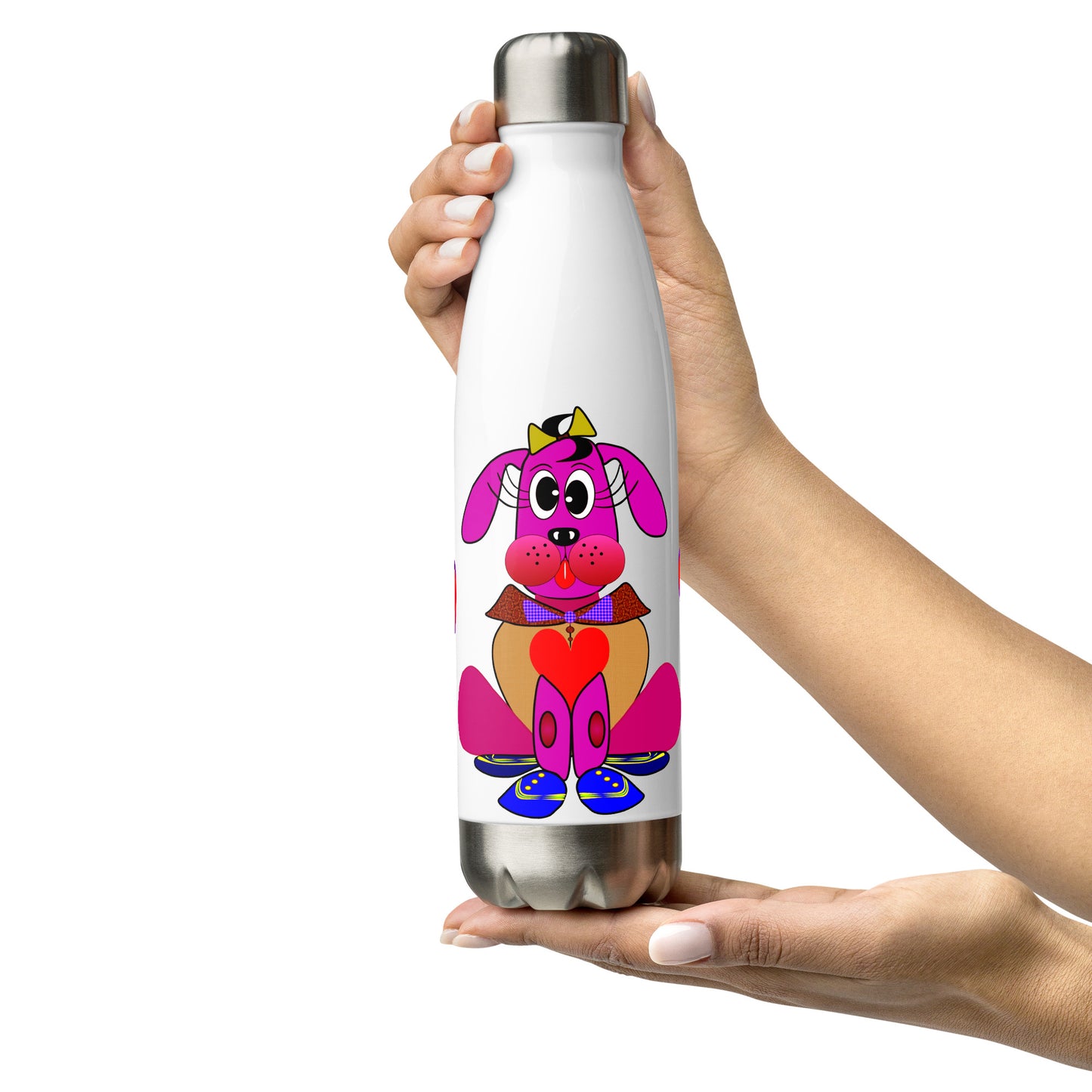 Love Pup 4 Hot Pink BeSculpt Kids Stainless Steel Water Bottle