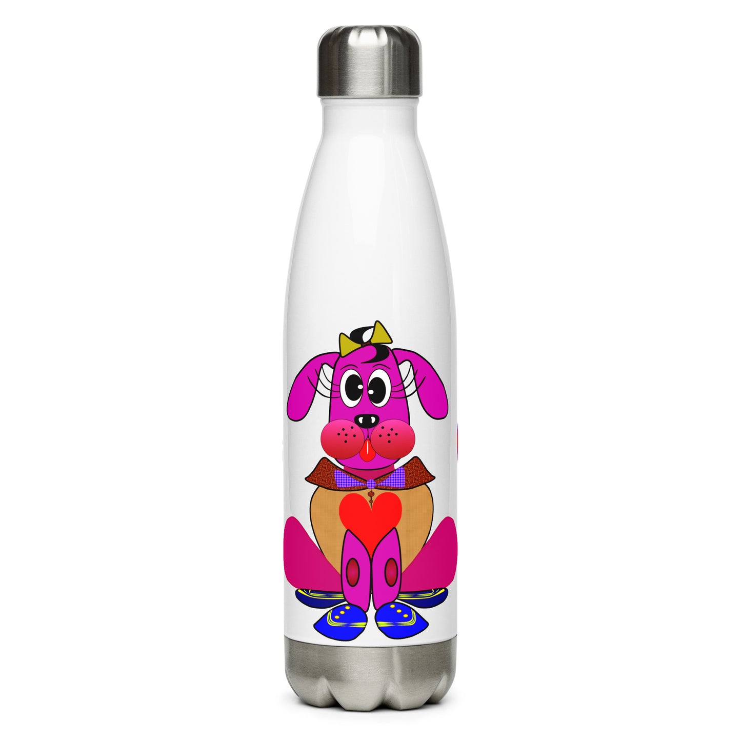 Love Pup 4 Hot Pink BeSculpt Kids Stainless Steel Water Bottle