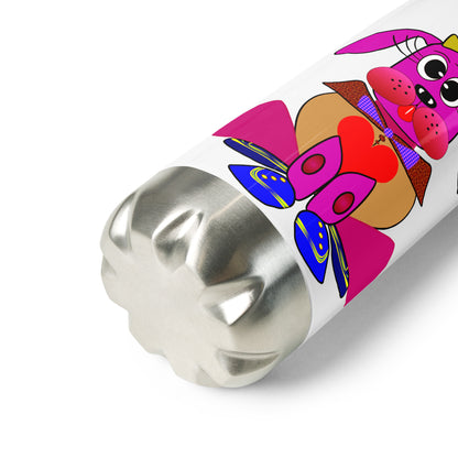 Love Pup 4 Hot Pink BeSculpt Kids Stainless Steel Water Bottle