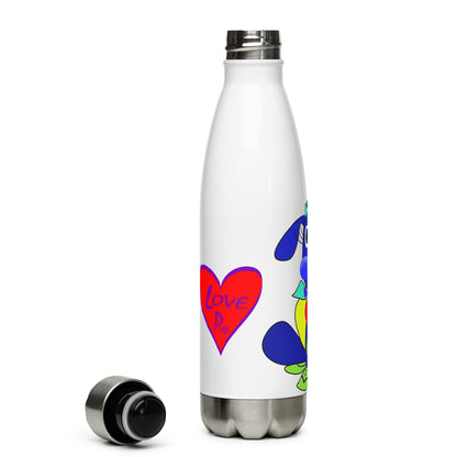 Love Pup 2 Blue BeSculpt Kids Stainless Steel Water Bottle