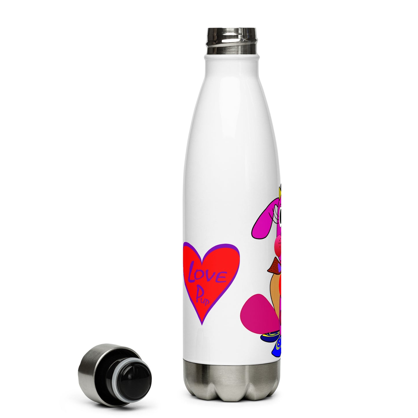 Love Pup 4 Hot Pink BeSculpt Kids Stainless Steel Water Bottle