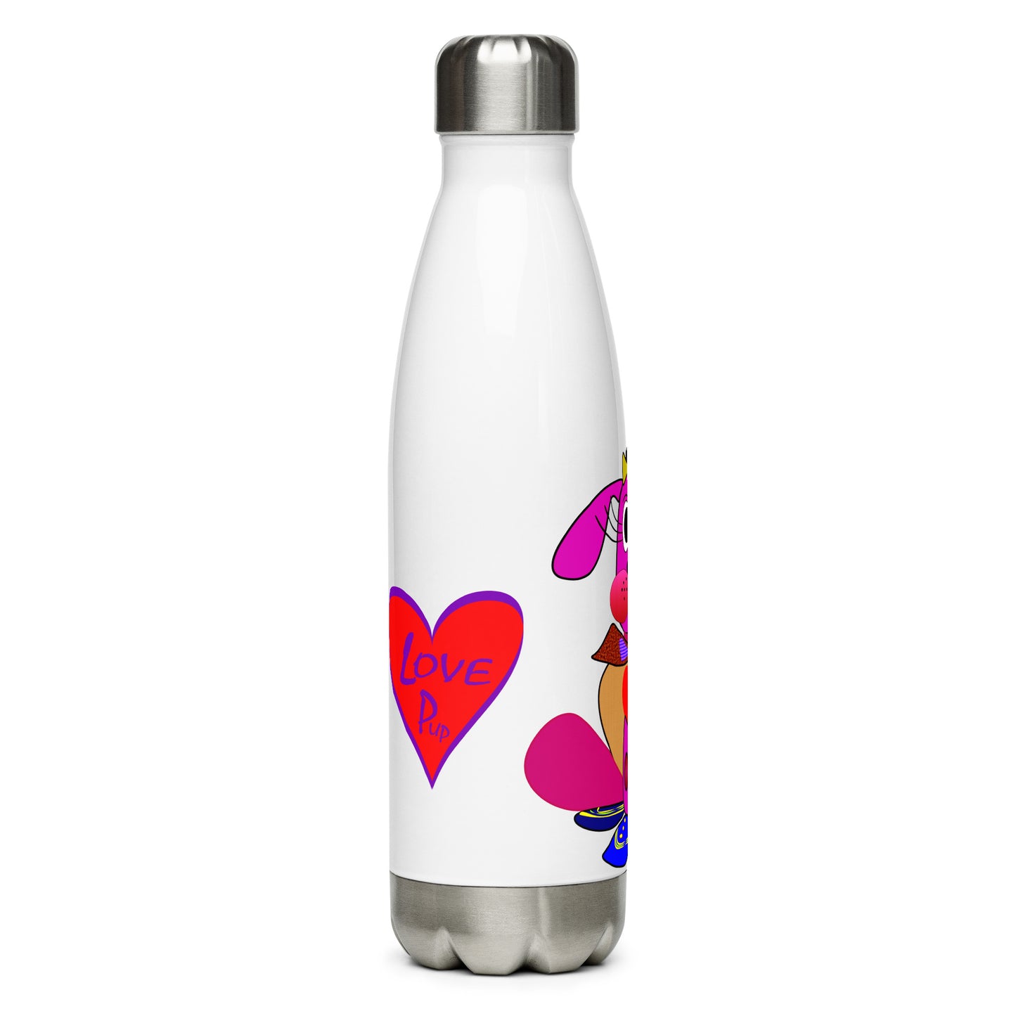 Love Pup 4 Hot Pink BeSculpt Kids Stainless Steel Water Bottle