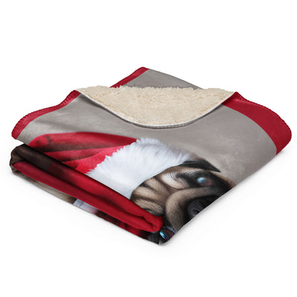 Enchanting Pug BeSculpt Sherpa Throw Blanket