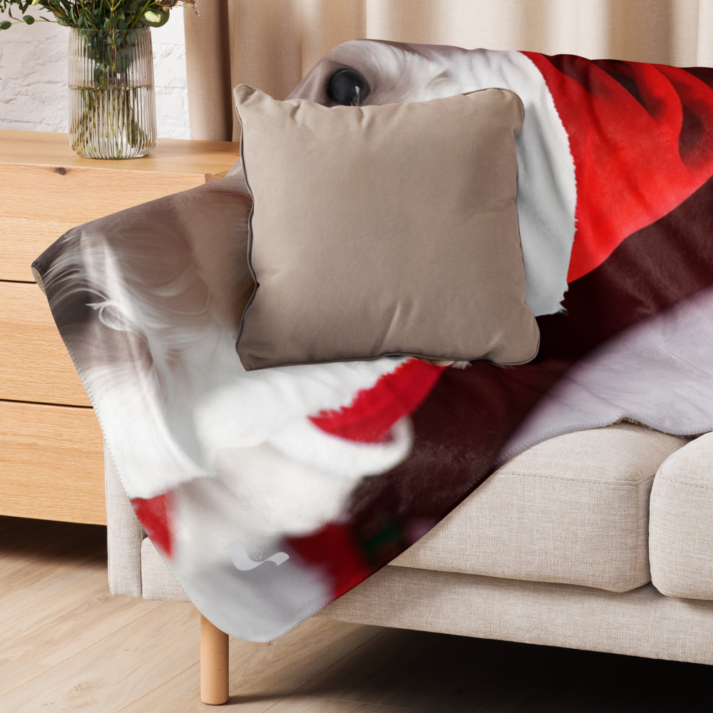 Puppy Holiday BeSculpt Sherpa Throw Blanket