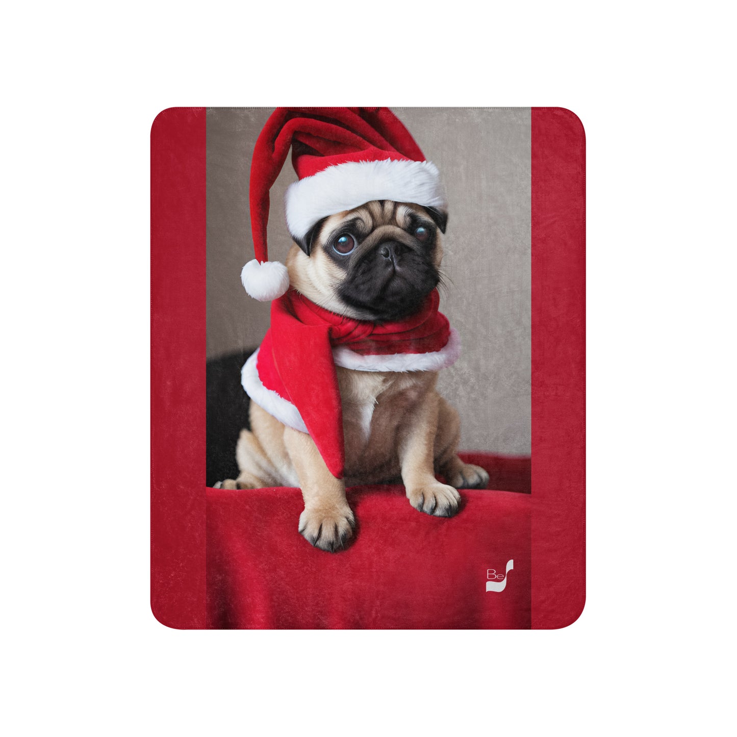 Enchanting Pug BeSculpt Sherpa Throw Blanket