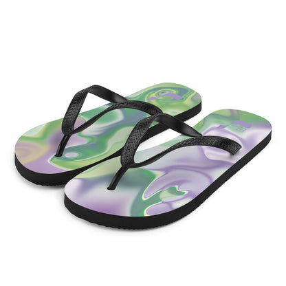 Crazy World BeSculpt Abstract Art Unisex Flip-Flops