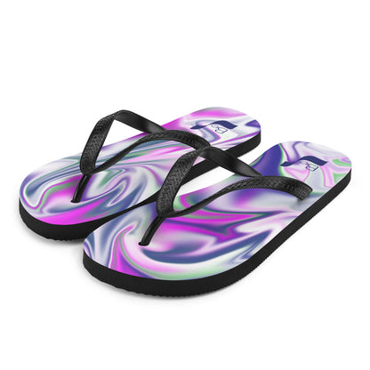 Burst BeSculpt Abstract Art Unisex Flip-Flops 