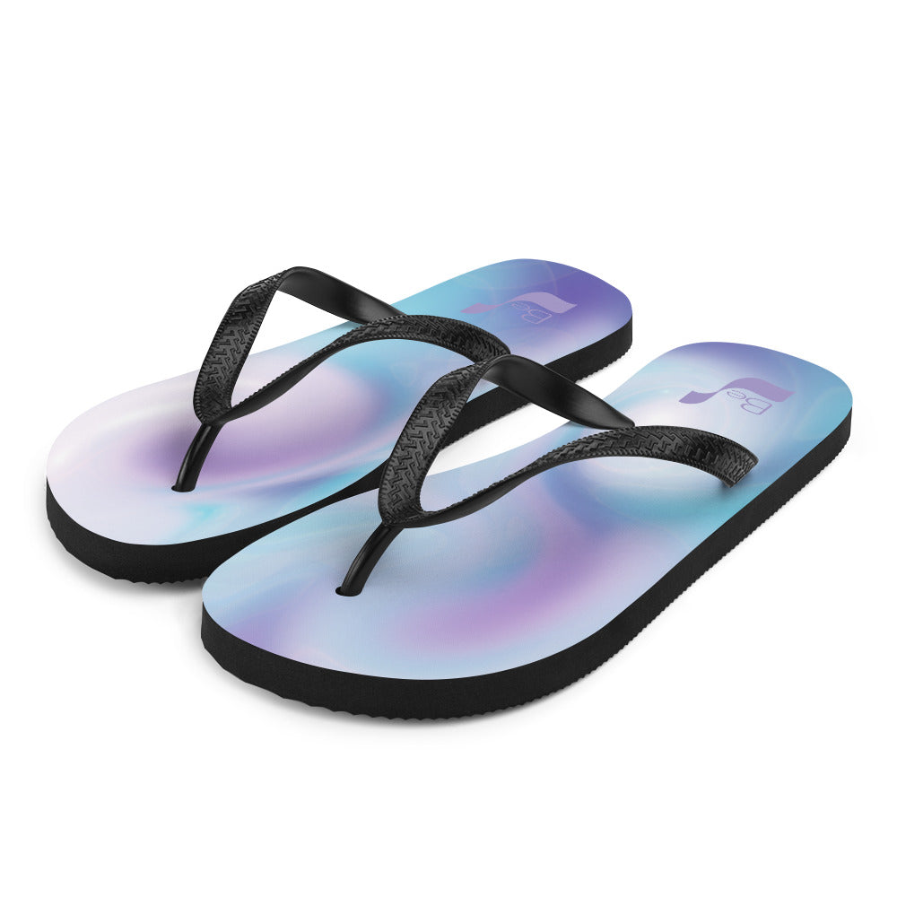 Swirling BeSculpt Abstract Art Unisex Flip-Flops