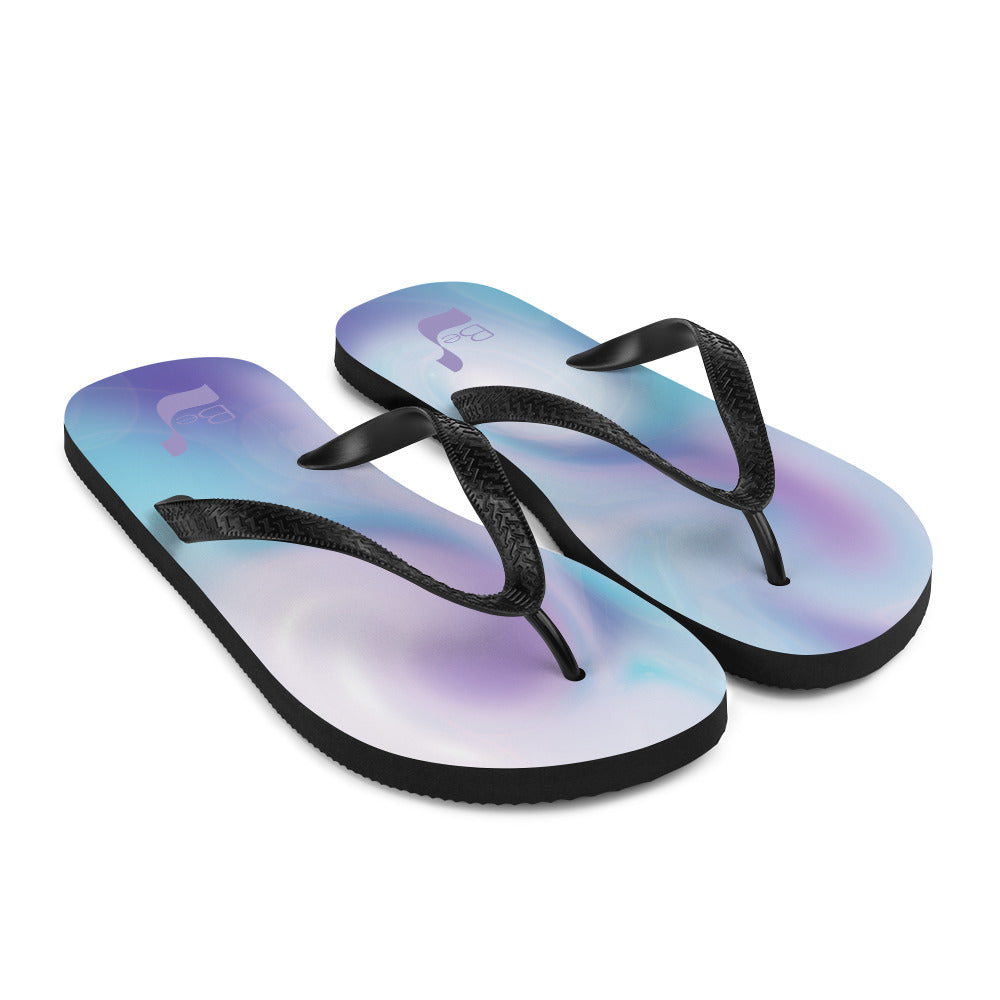 Swirling BeSculpt Unisex Flip-Flops