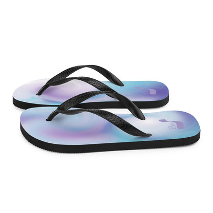 Swirling BeSculpt Unisex Flip-Flops