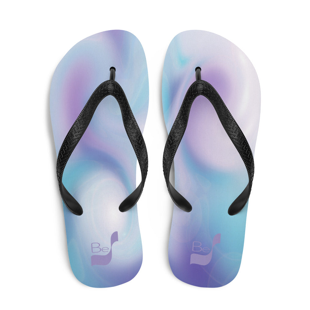 Swirling BeSculpt Abstract Art Unisex Flip-Flops