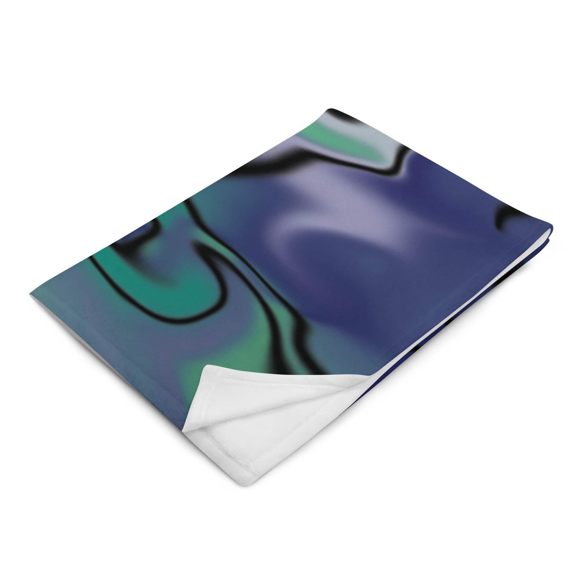 Masquerade BeSculpt Abstract Art Throw Blanket Reversed Image