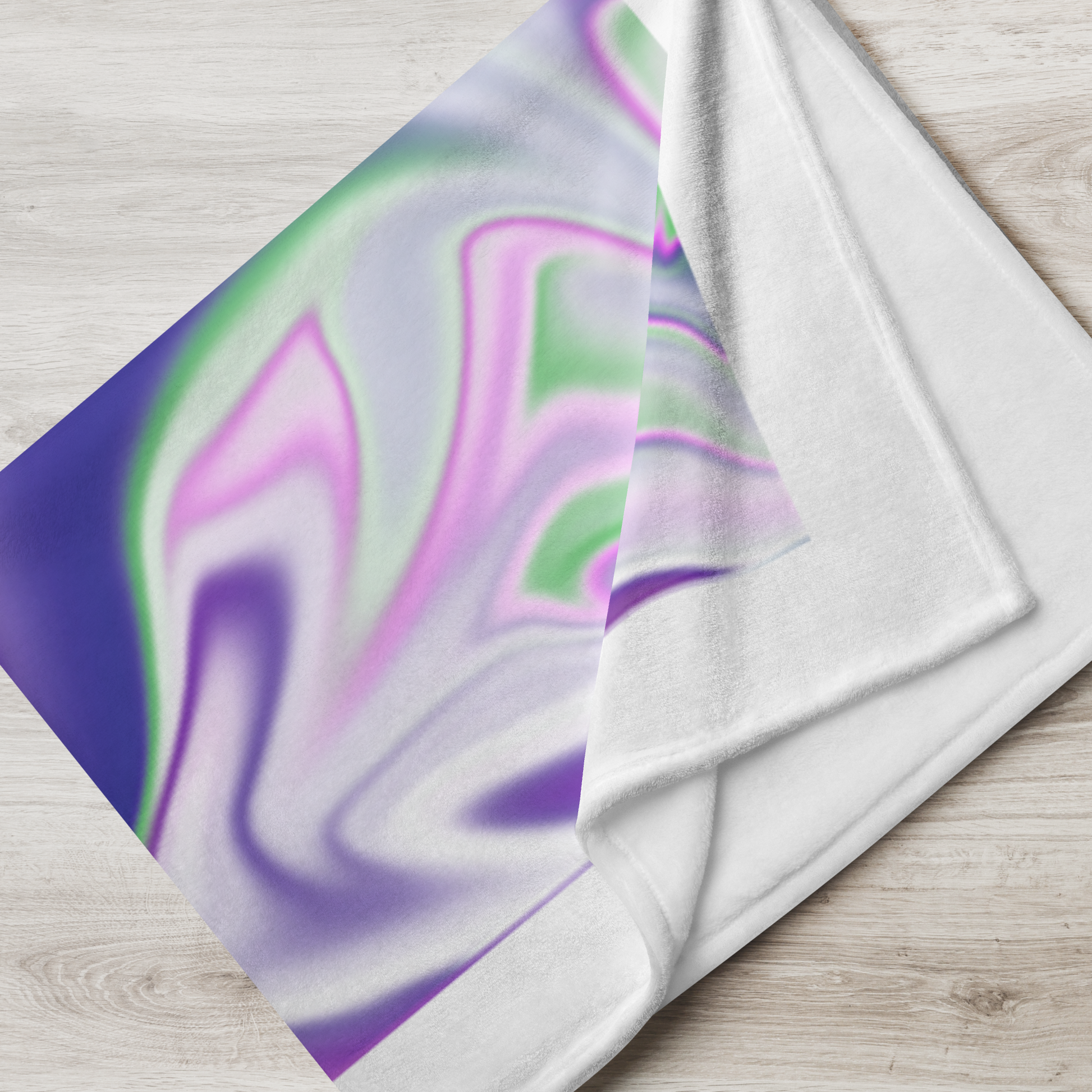 Burst BeSculpt Abstract Art Throw White Trimmed Reversed Image