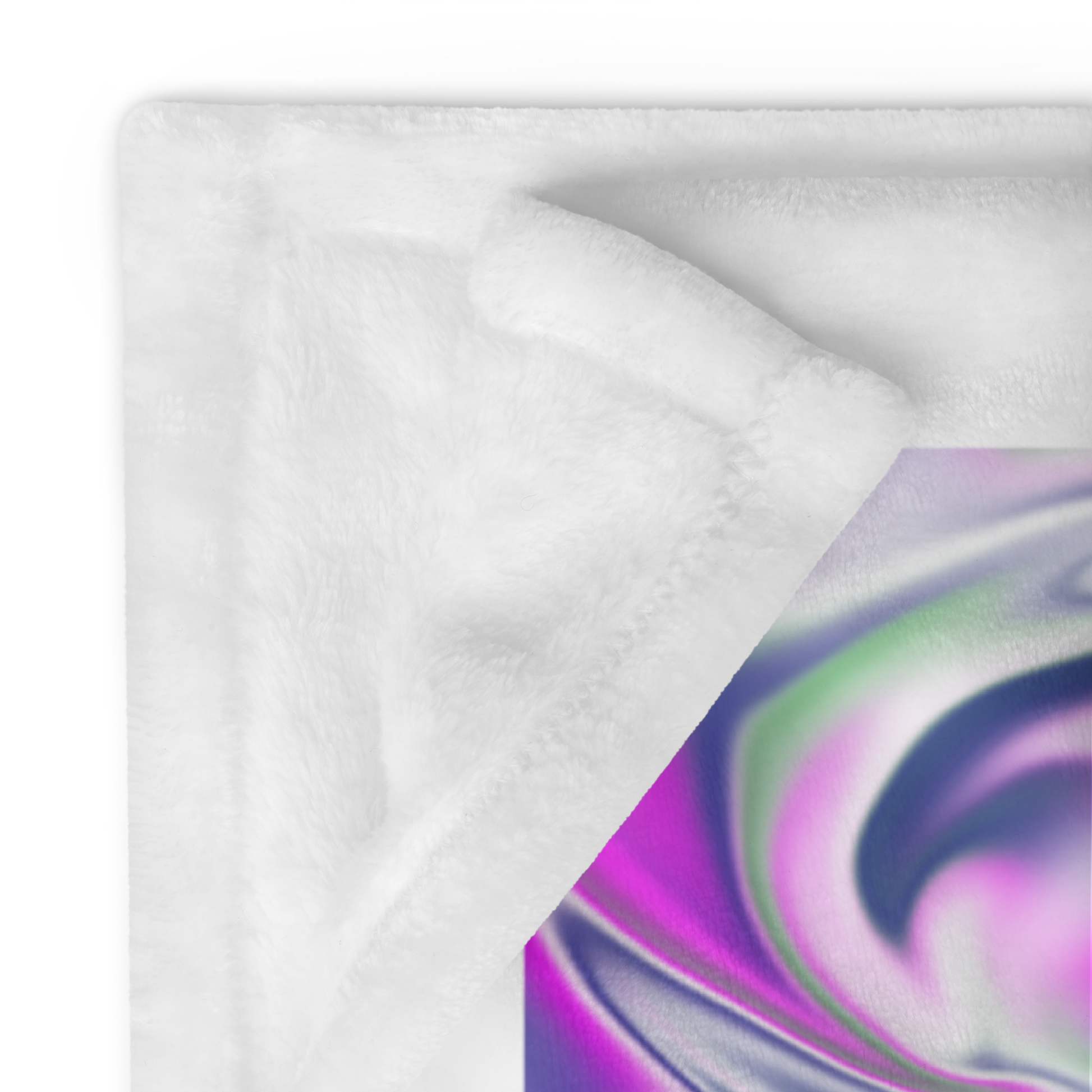 Airless BeSculpt Kaleidoscope Abstract Art Throw Blanket White Trimmed # 4