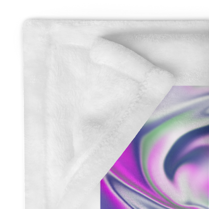 Airless BeSculpt Kaleidoscope Abstract Art Throw Blanket White Trimmed # 4