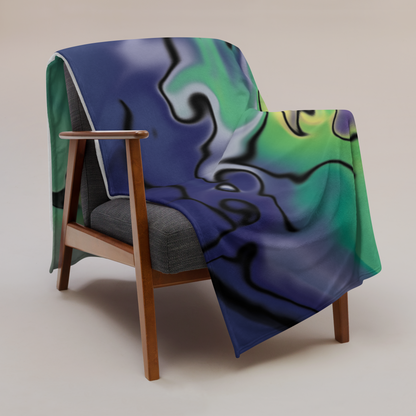 Masquerade BeSculpt Abstract Art Throw Blanket Reversed Image