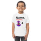 Personalize Happy Birthday Love Pup 1 Purple BeSculpt Toddler T-shirt 2T-5/6T