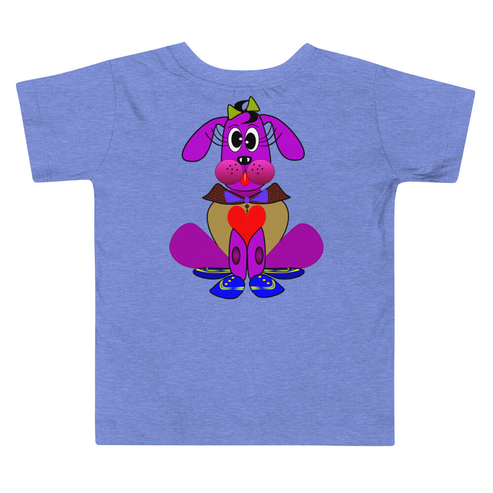 Love Pup 3 Violet BeSculpt Kids/Toddler Short Sleeve Tee 1