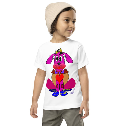 Love Pup 4 Hot Pink BeSculpt Kids/Toddler Short Sleeve Tee 1