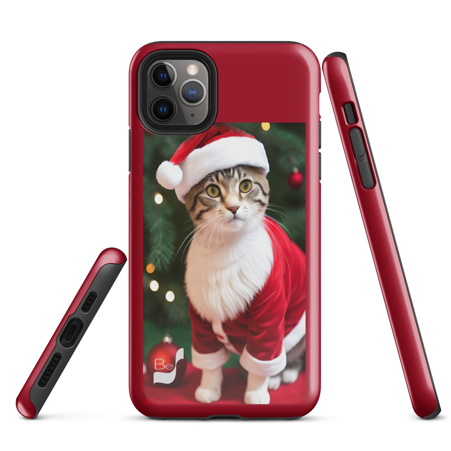 Purrfect Santa Kitty BeSculpt Tough Case for iPhone®