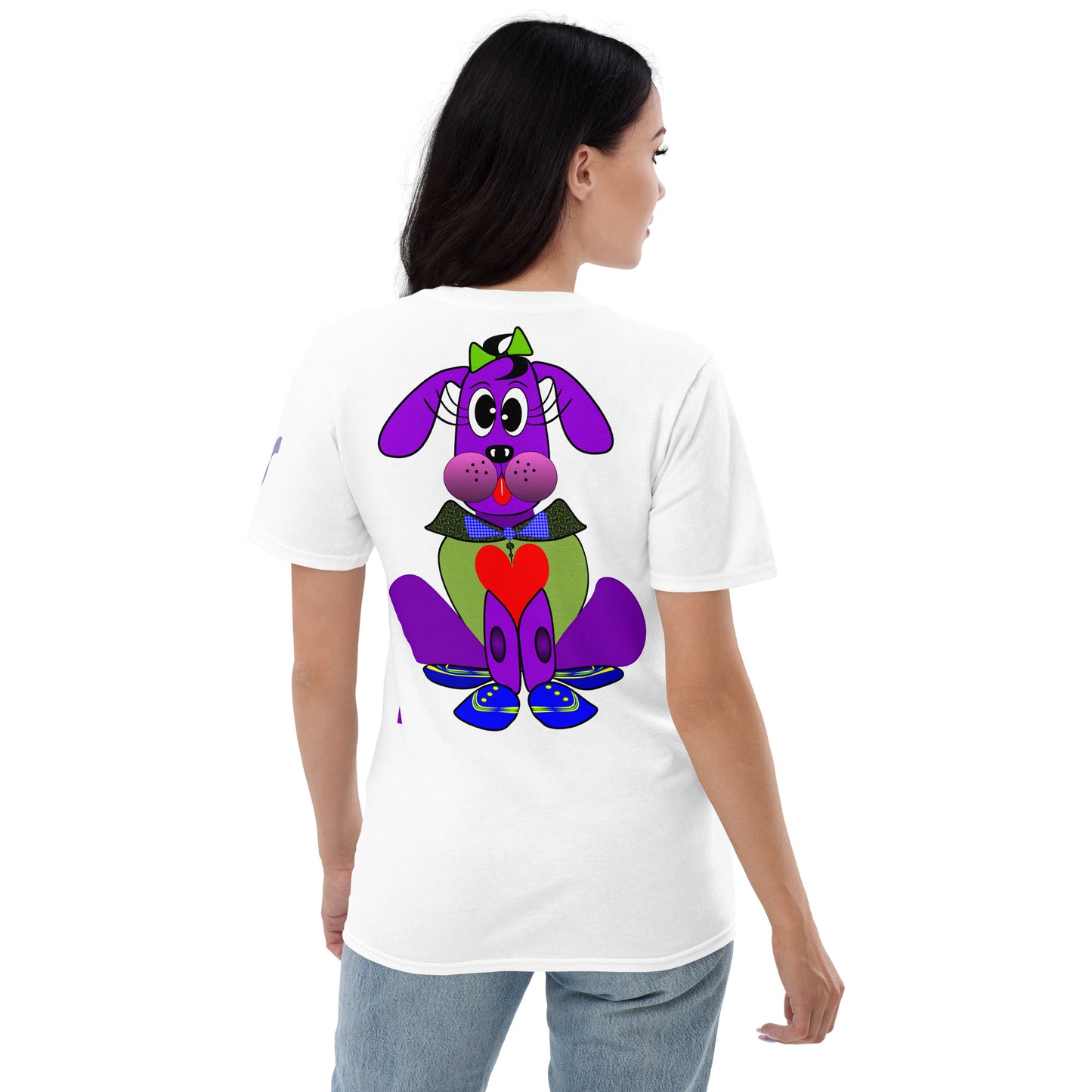 Love Pup 1 Purple BeSculpt Big Kids Short-Sleeve T-Shirt