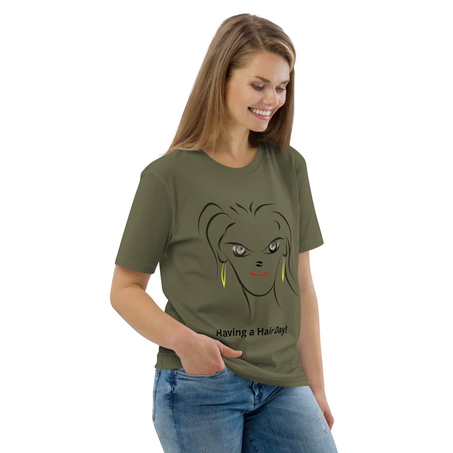 Having a Hair Day! BeSculpt Unisex Organic Cotton T-shirt