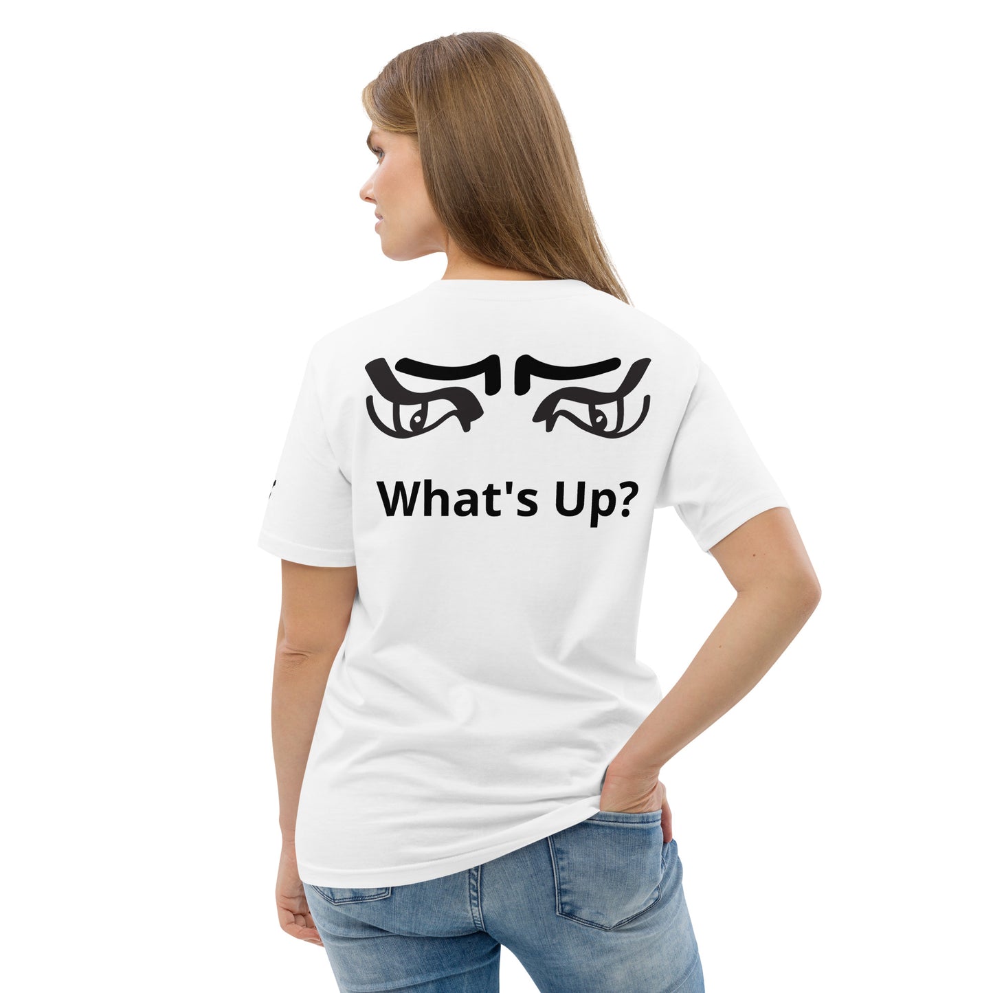 Embrace your individuality and make a bold statement with the "What's Up?" BeSculpt Unisex Organic Cotton T-shirt – because sometimes, it's okay to let your clothes do the talking!