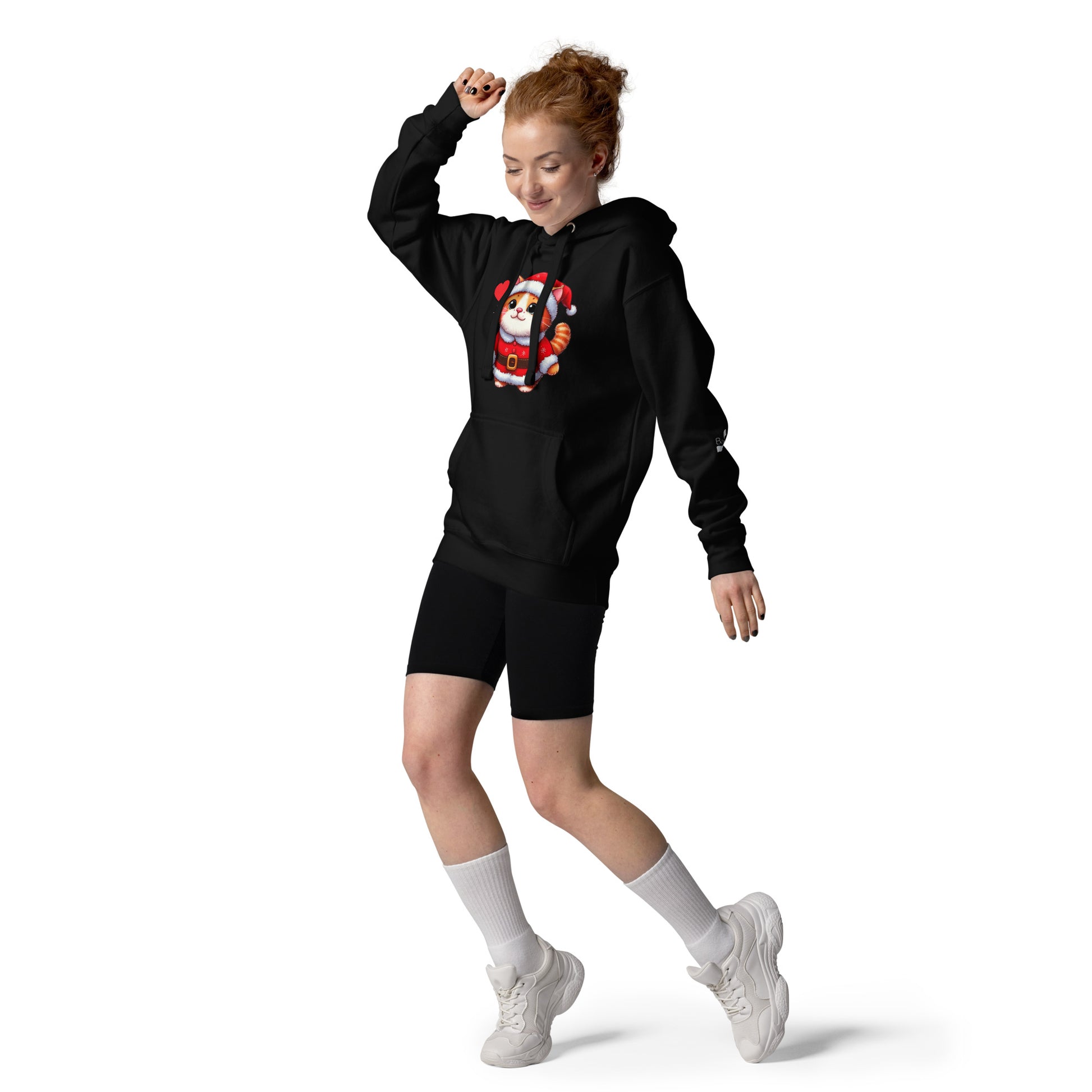 Kittie Holiday BeSculpt Unisex Hoodie - Limited Edition Santa Cat Joy