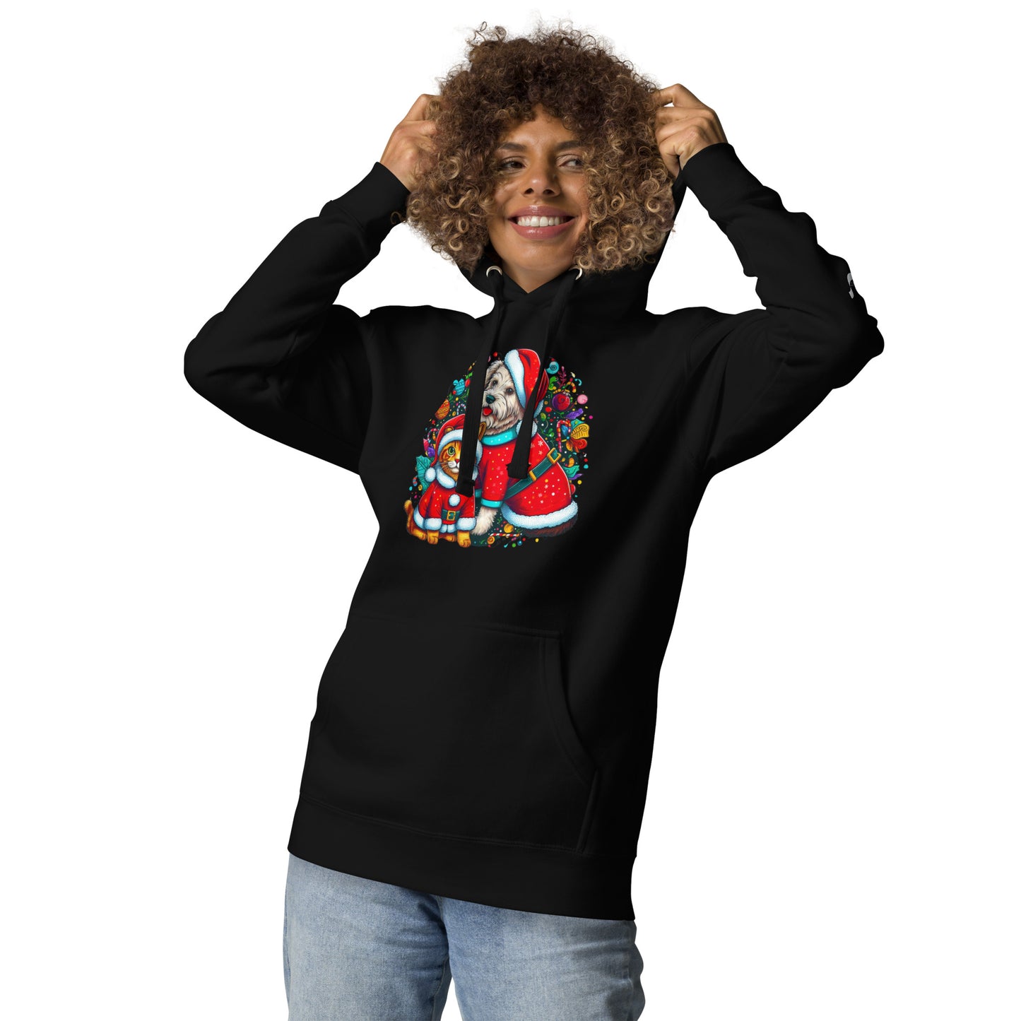 Kittie-Doggie Holiday BeSculpt Unisex Hoodie