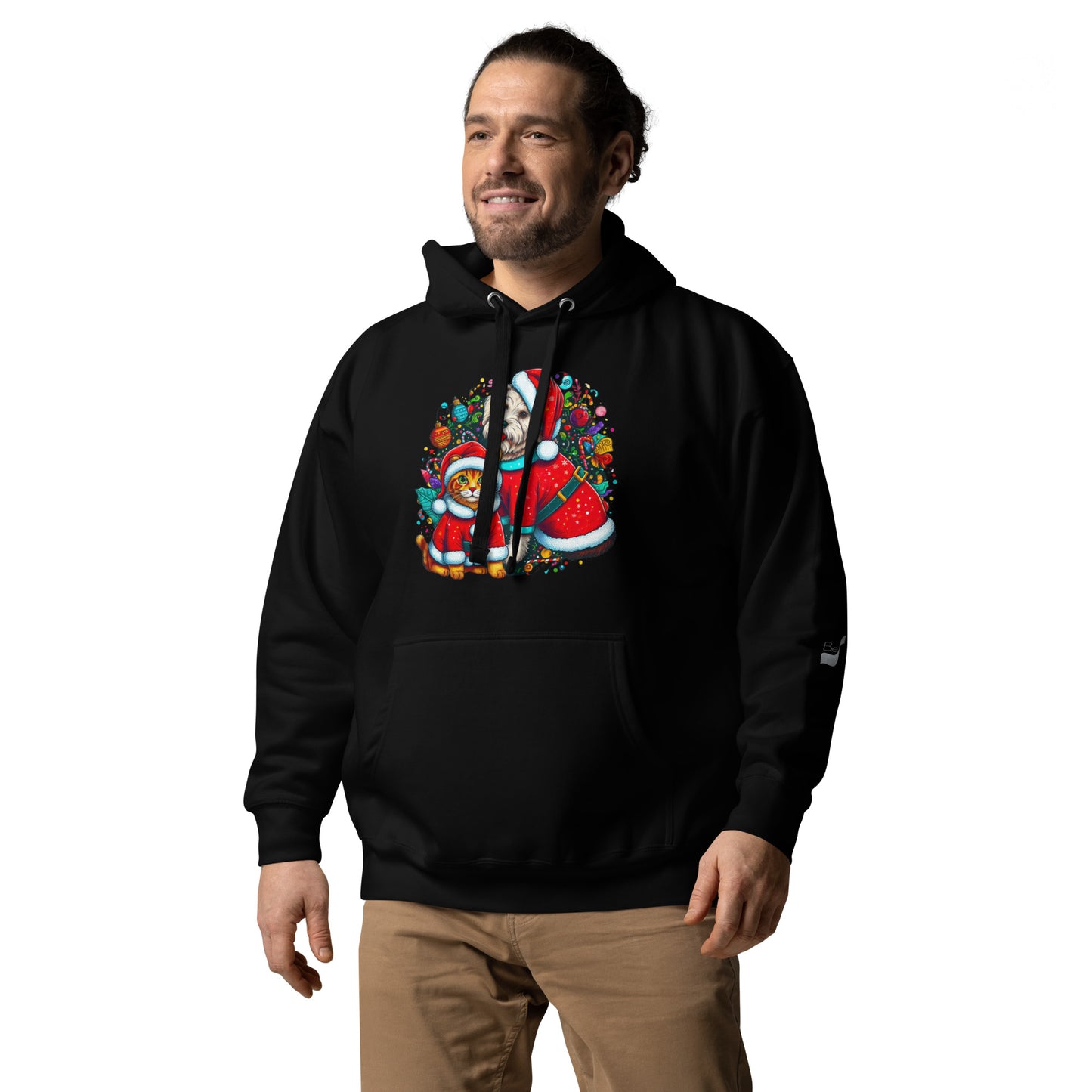 Kittie-Doggie Holiday BeSculpt Unisex Hoodie